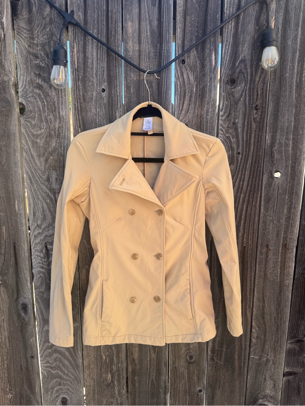 Patagonia Women’s Metro Guide Double Breasted Coat Size 2 Light Tan Vintage Item